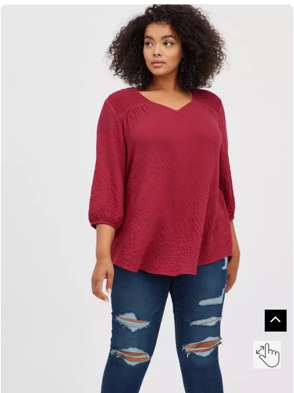 torrid Raspberry-Red Scoop Neck Tunic 3x